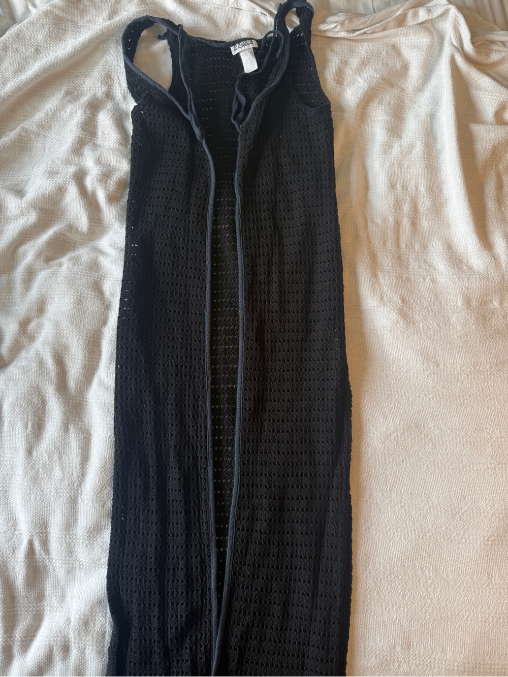 La Blanca Black Crochet Swim Coverup Maxi